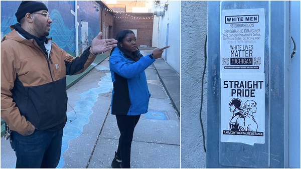 Offensive stickers pop up in downtown Mount Clemens; community promotes inclusion