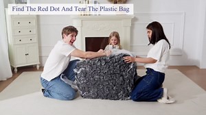 Homguava 6 FT Bean Bag Chair: 6' Bean Bags with Memory Foam Filled, Large Beanbag Chairs Soft Sofa with Dutch Velvet Cover-Beige