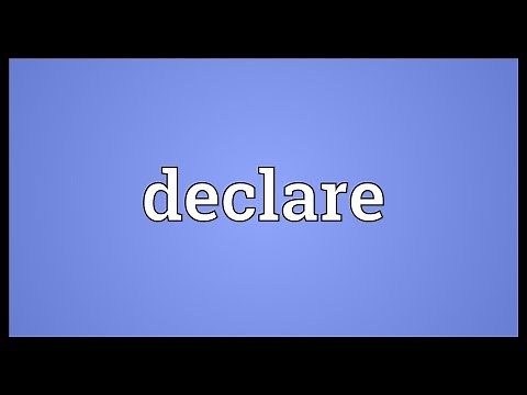 Declare Meaning
