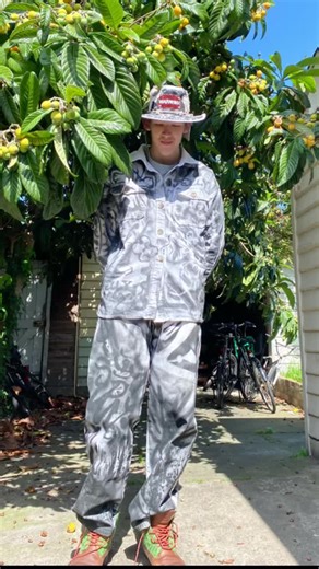 GRAFF COWBOY GRAFF COWBOY. #fashion #upcycledfashion #sewing #streatwear #graffiti #spraypaint #sewingtiktok #upcycled #jellyoriginals #jelly #screenprinting #art #screenprint #inthelife