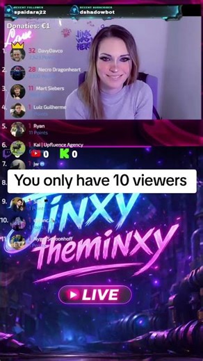 Hi I'm Jinxy and I'm a small streamer. #girlstreamer #leaguestreamer #leagueoflegendsriotgames