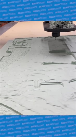 Precision 3D milling of a highly textured architectural model in HDU foam on the ShopSabre Industrial Series 510. Exceptional craftsmanship by @thirdkindstudio. #cncrouter #shopsabre #cncmachine #foamcutting | ShopSabre CNC