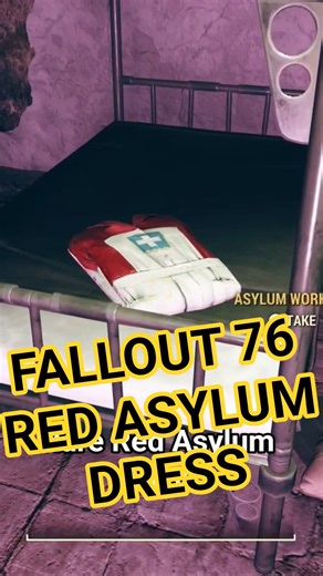 Fallout 76 Rare Red Asylum Dress #shorts #Fallout #fo76