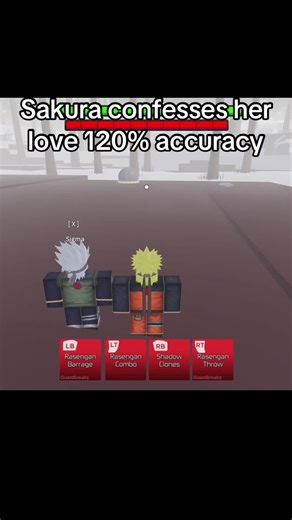 Sakura Confesses Her Love to Naruto in Roblox Skit