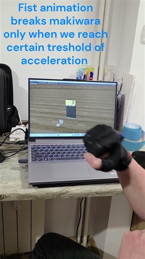 3D animation improvement of IMU sensor breaking makiwara!