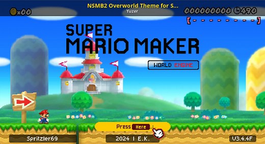 NSMB2 Overworld Theme for SMM:WE! Mod for Super Mario Maker World Engine | SMMWE Mods