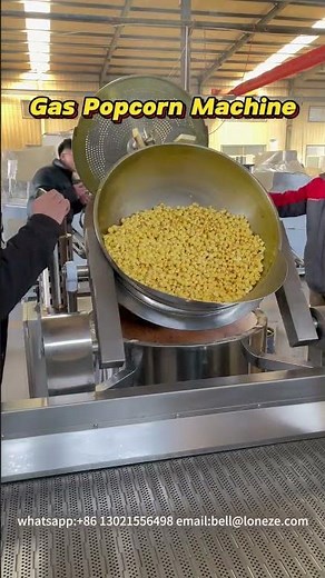 Gas Operated Automatic Large Popcorn Machine Factory,Commercial Use Popcorn Making Machine#popcorn