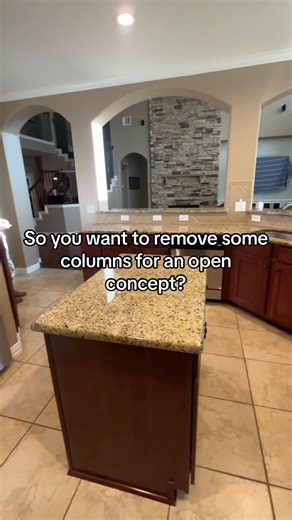 Column removal & open concept transformation! This kitchen remodel did not disappoint. Project North Reading, Massachusetts Contact us 774-502-3199 #contractor #interiordesign #construction