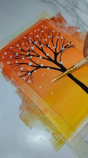 Easy watercolor painting. #shorts #youtubeshorts.
