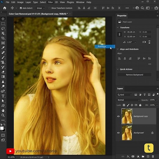 Remove color cast from any image easily.
