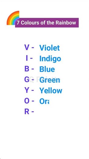 7 Colours of Rainbow 🌈 #rainbow #shorts