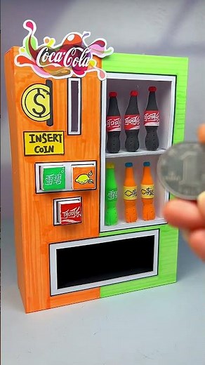 DIY Coca-Cola Claw Machine with Paper _ Paper Craft Ideas #short #papercraft