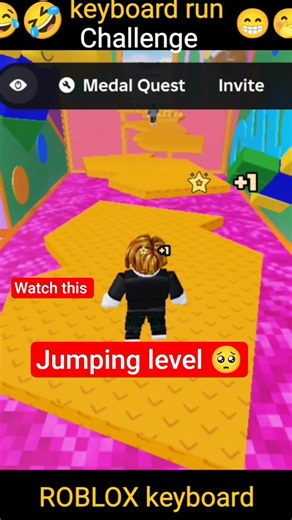 keyboard jumping challenge hard level in Roblox
