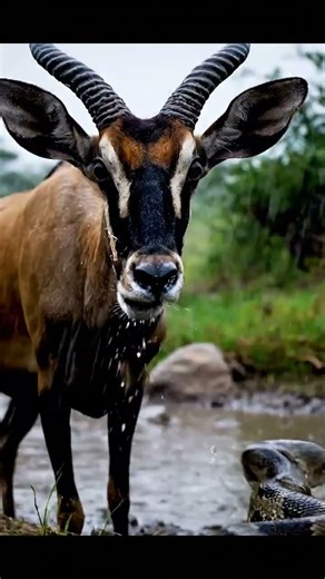 Thunderstorm Hunt: African Rock Python vs Roan Antelope