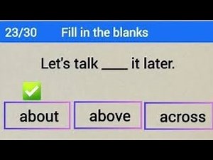 Preposition quiz # Preposition test # grammar quiz