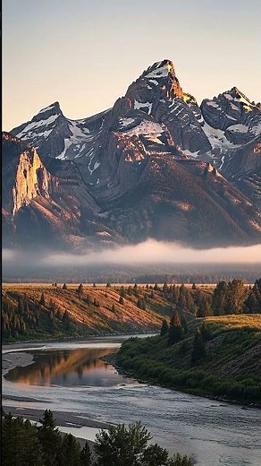 You Need to See Grand Teton Once in Your Life 😳#GrandTeton #NationalPark #Travel #Wyoming #nature