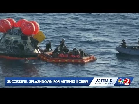 Four Artemis II astronauts emerge safely from Orion capsule, culminating landmark moon mission