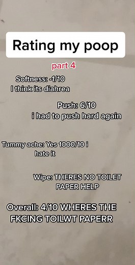 Rating My Poop - No Toilet Paper Disaster