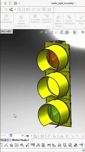SOLIDWORKS motion study | traffic lights working