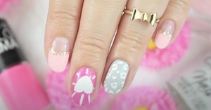 How To Make Leopard and Heart Spring Nails