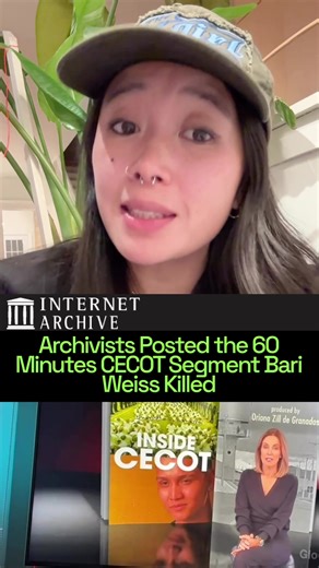 Archivists have saved and uploaded copies of the 60 Minutes episode new CBS editor-in-chief #BariWeiss ordered be shelved as a torrent and multiple file sharing sites after an international distributor aired the episode. The moves show how difficult it may be for CBS to stop the episode, which focused on the experience of Venezuelans deported to El Salvadorian mega prison CECOT, from spreading across the internet. Bari Weiss stopped the episode from being released Sunday even after the episode w