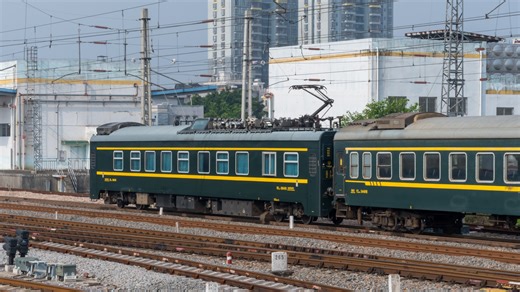 【中国铁路】宁局接触网检测车再度光临，K9314列尾附挂宁局南段WX25T-999456