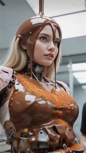 chocolate pudding robot #chocolate #robots #ai