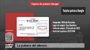 13K views · 140 reactions | Cuarto Poder accedió a la tarjeta de compra de la pulsera Bangle hallada en la casa de la presidenta. También se confirmó que Wilfredo Oscorima fue quien compró la joya. Encuentra las notas y entrevistas del programa AQUÍ ► https://tinyurl.com/4vnz8x7u | Cuarto Poder | Facebook