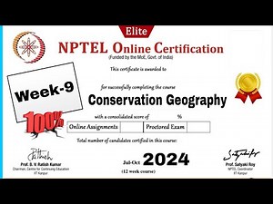 Conservation Geography Week - 9 Assignment Answers || NPTEL 2024