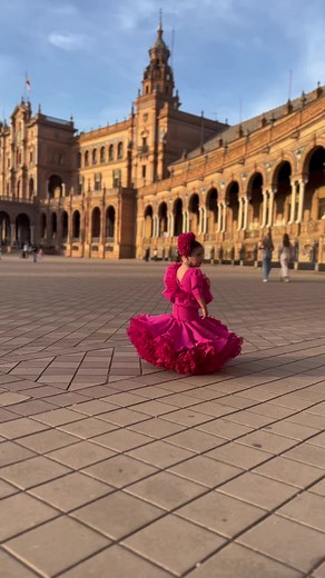 Vibrant Flamenco Dance Performance in Historic Plaza
