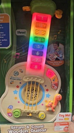 Strum & Count wooden guitar #leapfrog #musicalstyles #satisfying #youtubeshorts