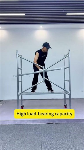 Portable folding scaffolding solution for indoor painting and do-it-yourself projects