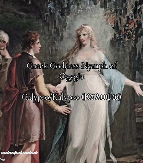 KALYPSO (Calypso) was the goddess-nymph of the mythical island of Ogygia and a daughter of the Titan Atlas. She detained the hero Odysseus for many years in the course of his wanderings after the fall of Troy but was eventually commanded by Zeus to release him. (THEOI) #greekmythology #greekmythologytiktok #greekmyth #greekgoddess #greekgod #hellenism #goviral #fyp #foryoupage #pagan #mythology #calypso #kalypso