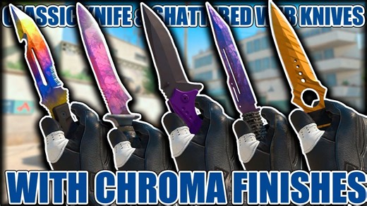 【CS2海豹、裂网刀：幻彩涂装补全】Classic Knife & Shattered Web Knives with Chroma Finishes