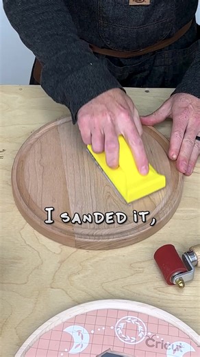 This Christmas Project Is Adorable ❤️ *The speaker describes the process of creating a project, which involves sanding the wooden piece, applying a pre-treatment, drying it, using a mesh stencil, and then applying "Scorch Paint". Upon removing the stencil, the speaker felt this project was different, noting that the bees looked "sharp" and the cherry grain made it appear "expensive and nice". When the item was heated up, the design "just popped off the wood like it was meant to be there". Looks 