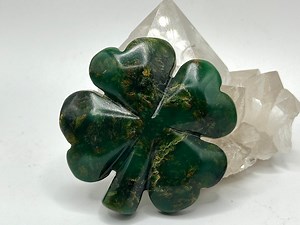 New Batch Carved Four Leaf Clovers Made of EMERALD and Gemmy Green Aventurine! St Patrick's Day Gift Unique Present Office Home Decor Clover - Etsy