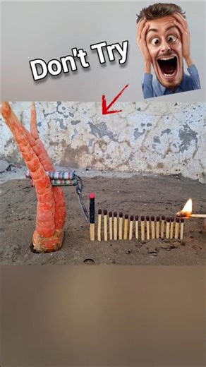 Carrot Stand Crackers 😱 Amazing Cracker experiment 😜 Diwali cracker testing 2025 #shorts