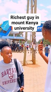 Asking random people who is the richest guy in mount Kenya university #mombasa #universities | Coolkid X Don