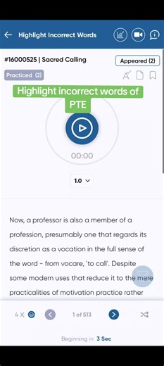 Highlighting Incorrect Words in PTE