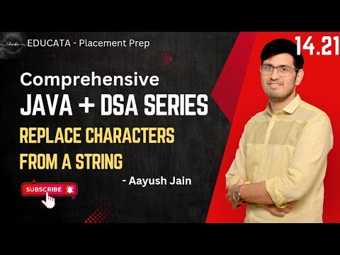 14.21 | Recursion | Replace characters recursively from a string | Java and DSA