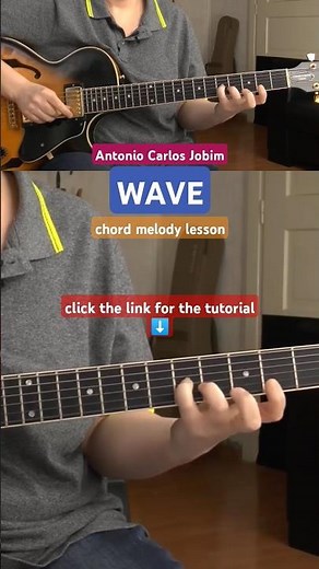 WAVE by A.C.Jobim - Chord Melody Tutorial #shorts