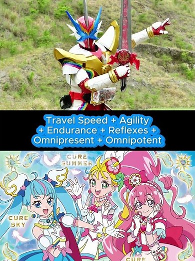 Kamen Rider Saber (Super Hero Senki Form) VS Precure All Stars F (Team)