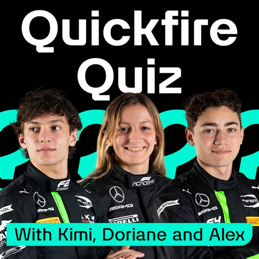 🔥 Quickfire quiz! Our Juniors Kimi, Doriane and Alex share their favourite tracks, sports, and cooking skills! 🍳🏎️ Watch here 👉 https://youtu.be/9XS0xMBQ6To | Mercedes-AMG Petronas F1 Team