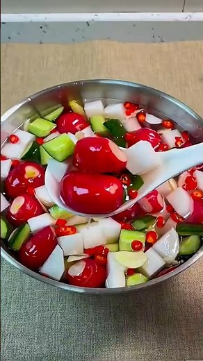 Crispy Spicy Pickled Radish | Chinese Accordion Cherry Radish Pickle Recipe #tasteofchinahub#cooking