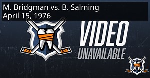 Mel Bridgman vs. Borje Salming, April 15, 1976 - Philadelphia Flyers vs. Toronto Maple Leafs | HockeyFights