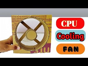 How to make PC cooling fan from cardboard || Diy CPU cooling fan