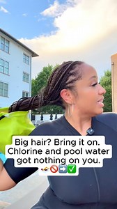 16K views · 47 reactions | Our Founder @traceypickettesq saw big styles sidelined by tight caps so she reinvented the swim cap for real hair. The XL Hairbrella fits locs, goddess braids, and back-length styles without pinching or slipping.  Advanced leakproof silicone seals out chlorine  Satin-lined interior cushions every curl and coil  Patent-pending snap-tight clasp molds to any head size No more compromises: big hair, zero water. | Hairbrella | Facebook