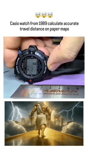 TheFunOrbit on Instagram: "The Casio MAP-100, released in 1989, integrated a mechanical Map Meter with a swing-out rolling wheel to trace routes on paper maps, calculating distances by multiplying rolled measurements against user-input scales for pre-GPS accuracy. This feature relied on a simple pinion gear mechanism, allowing hikers and travelers to measure paths up to 999.9 km with 0.1 km precision, as detailed in Casio's 50th anniversary archives. The viral post revives interest in 1980s wear