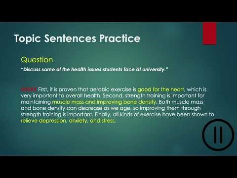 Know Your Topic Sentences