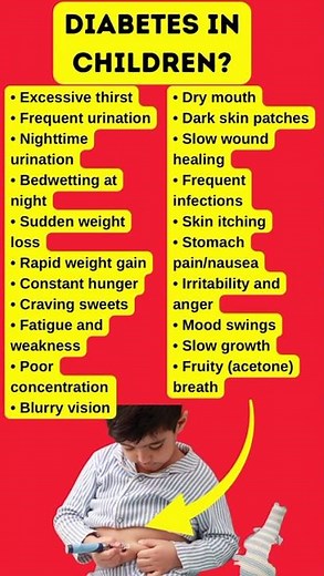 Top Warning Signs of Diabetes in Children!